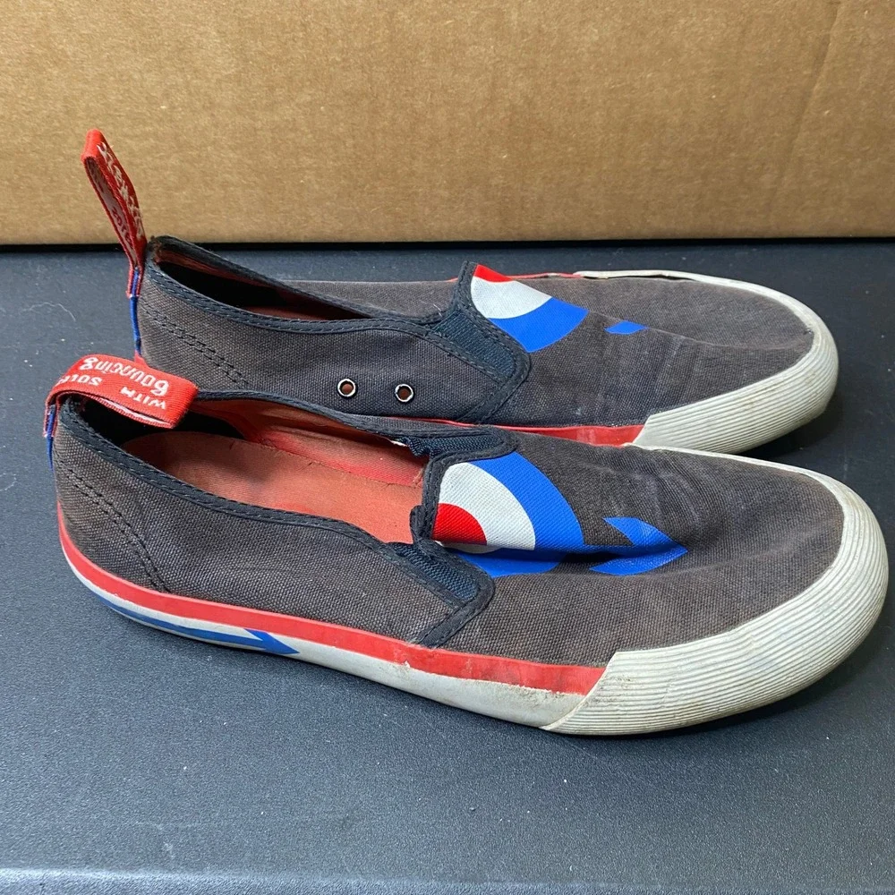 Dr. Martens The Who Target Canvas Slip On Sneakers Black Red Blue Mod AS IS